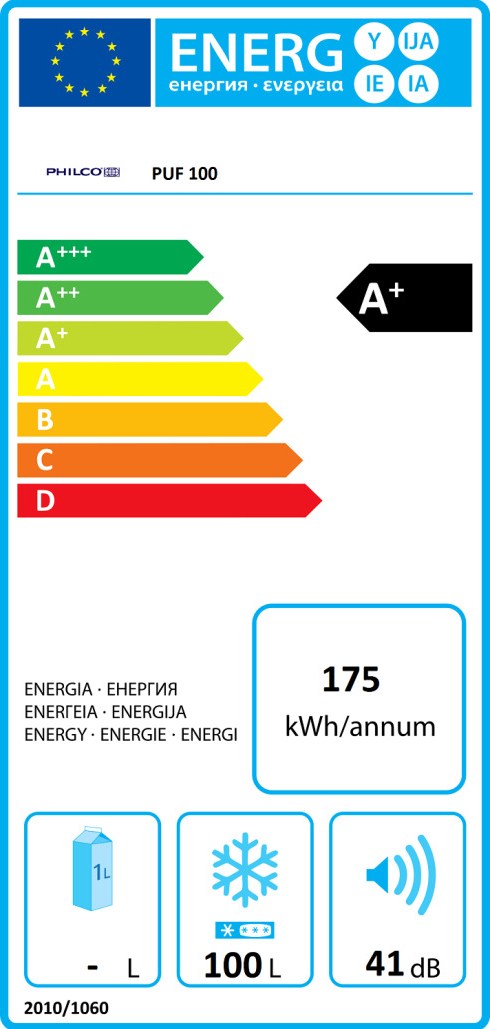 Philco PUF 100 Όρθιος Καταψύκτης 91lt