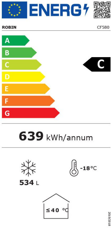 Robin CF-580 Καταψύκτης Μπαούλο 534lt