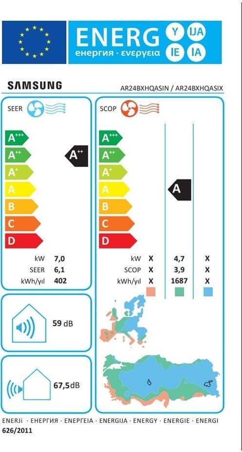 Samsung AR24BXHQASINEU Κλιματιστικό Inverter