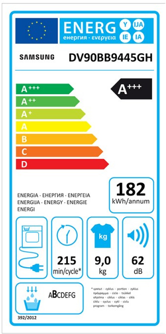 Samsung DV90BB9445GH/S6 Στεγνωτήριο Ρούχων 9kg A+++