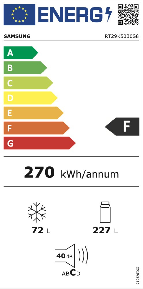 Samsung RT29K5030S8 Δίπορτο Ψυγείο 299lt No Frost Υ163.5xΠ60xΒ67.2cm Inox