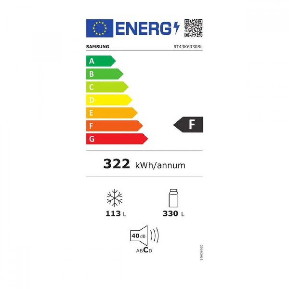 Samsung RT43K6330SL/ES Δίπορτο Ψυγείο 443lt Full No Frost Υ178.5xΠ70xΒ72.6cm Inox