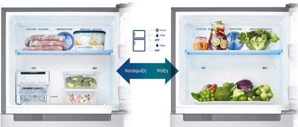 Samsung RT43K633PSL/ES Δίπορτο Ψυγείο 443lt No Frost Υ178.5xΠ70xΒ72.6cm Inox