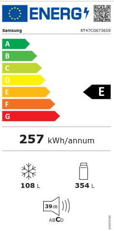 Samsung RT47CG6736S9ES Δίπορτο Ψυγείο 462lt Full No Frost Υ182.5xΠ70xΒ71.7cm Inox