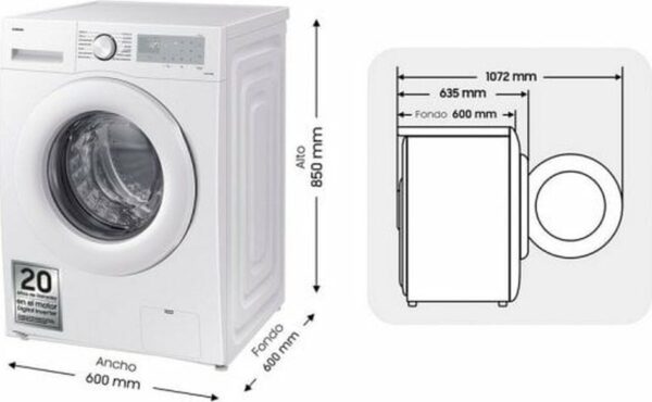 Samsung WW80CGC04DTH Πλυντήριο Ρούχων 8kg 1400 Στροφών