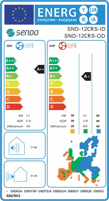 Sendo Cronus SND-12/CRS Κλιματιστικό Inverter 12000 BTU A++/A+++ με Ιονιστή και Wi-Fi