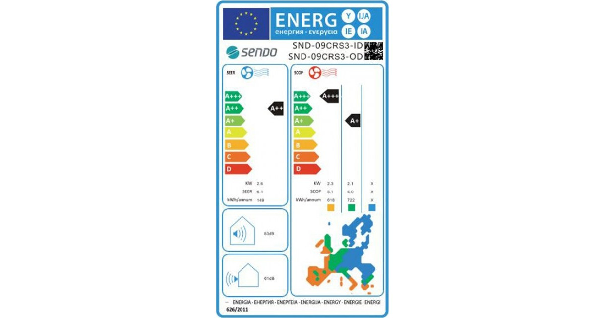 Sendo Cronus SND-18CRS2 Κλιματιστικό Inverter 18000 BTU A++/A+ με Ιονιστή και Wi-Fi