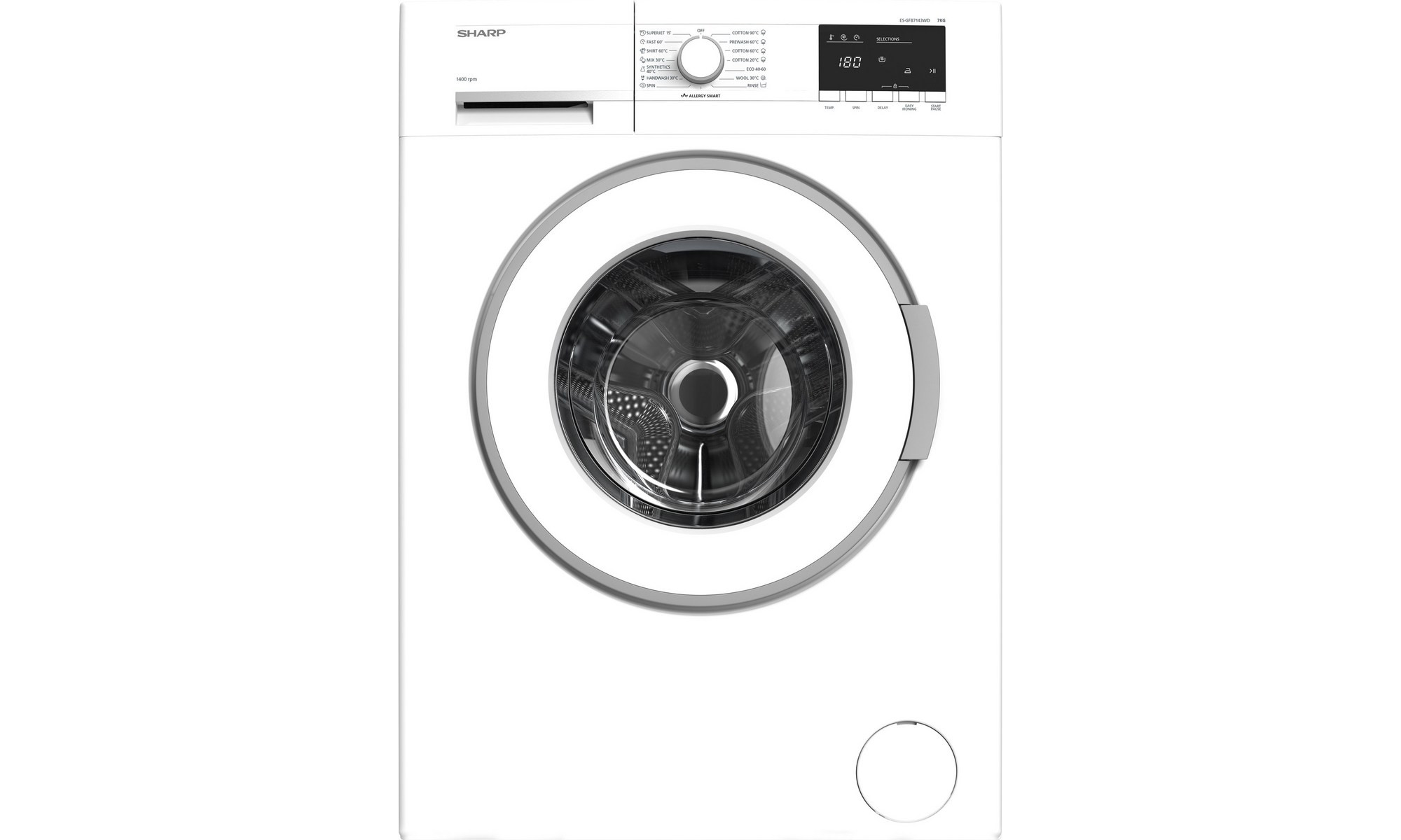 Sharp ES-GFB7143WD Πλυντήριο Ρούχων 7kg 1400 Στροφών