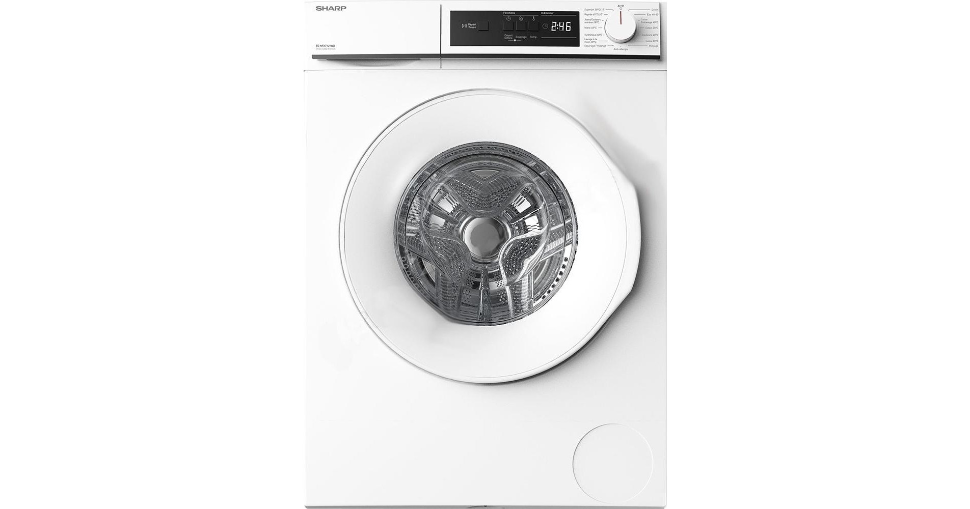 Sharp ES-NFA8121WD Πλυντήριο Ρούχων 8kg 1200 Στροφών