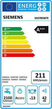 Siemens SN578S36TE Εντοιχιζόμενο Πλυντήριο Πιάτων 59.8cm για 13 Σερβίτσια Λευκό με Wi-Fi