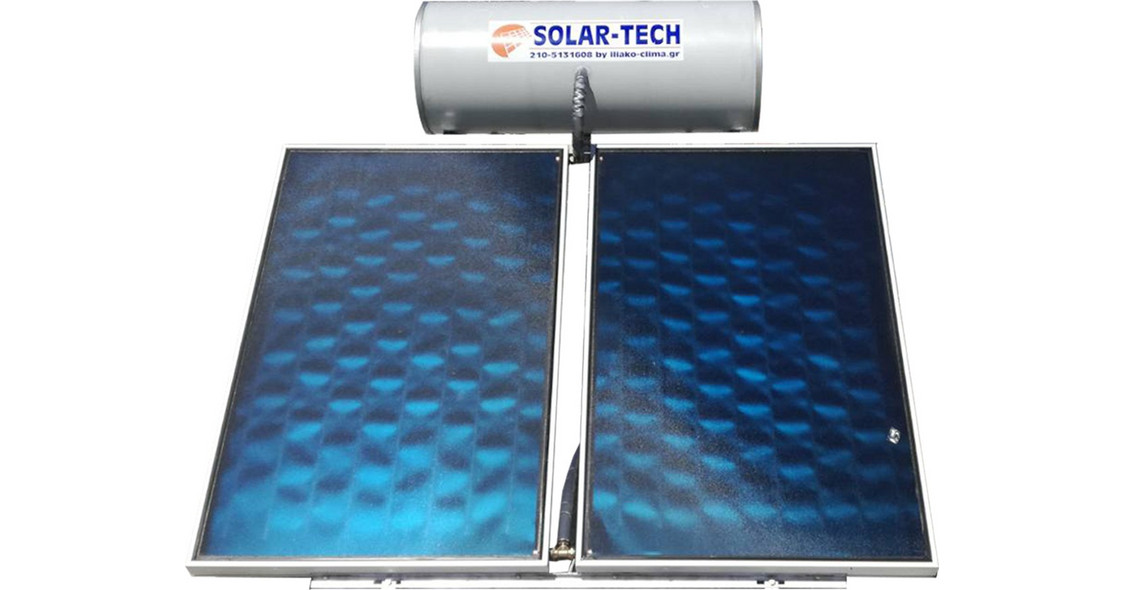Solar-Tech Ηλιακός Θερμοσίφωνας 300lt 4m² Glass Διπλής Ενέργειας