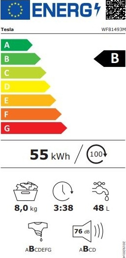 Tesla WF81493M Πλυντήριο Ρούχων 8kg 1400 Στροφών