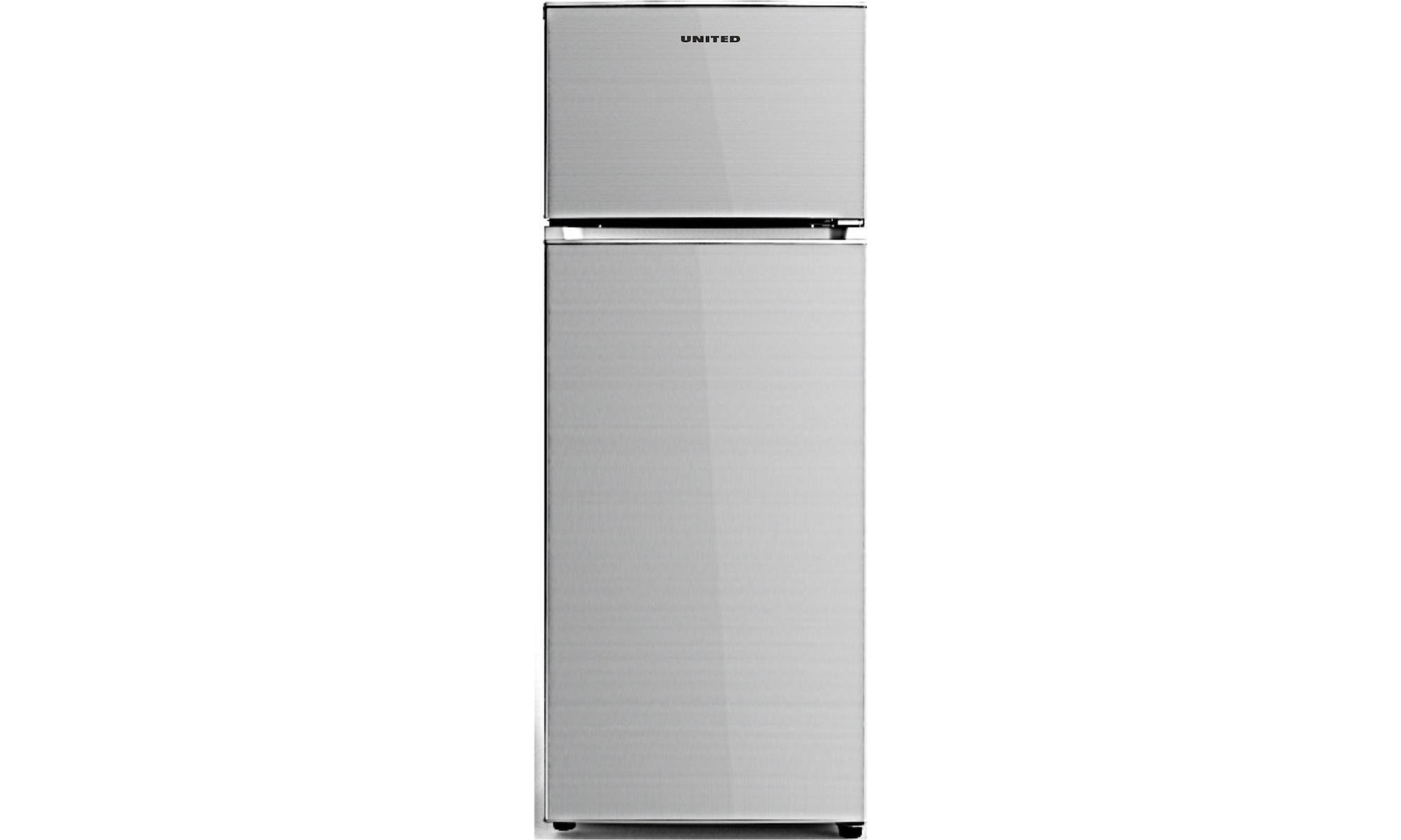 United UDS1431F Δίπορτο Ψυγείο 210lt Υ143cmxΠ55cmxΒ55cm Inox