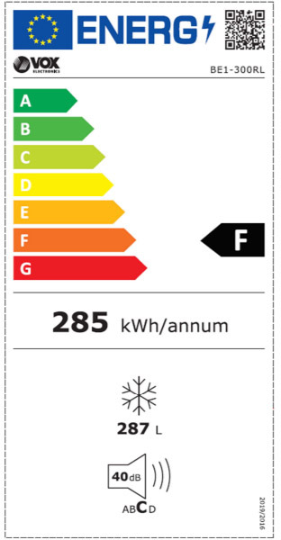 Vox Electronics BE1-300RL Καταψύκτης Μπαούλο 287lt