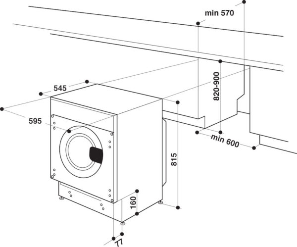 Whirlpool BI WMWG 81484 PL Πλυντήριο Ρούχων 8kg 1400 Στροφών