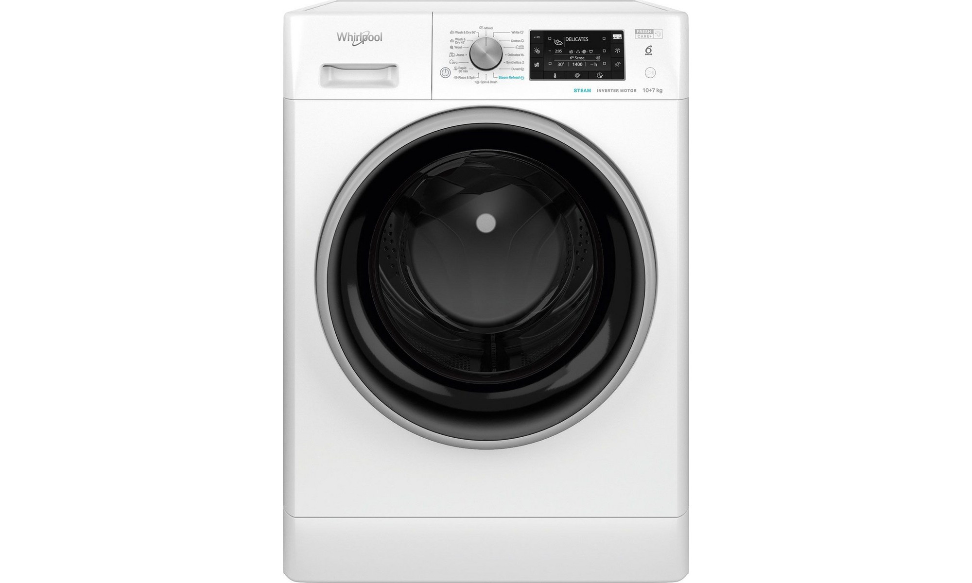 Whirlpool FFWDD 107426 BSV EE Πλυντήριο Στεγνωτήριο Ρούχων 10kg / 7kg Ατμού 1400 Στροφές