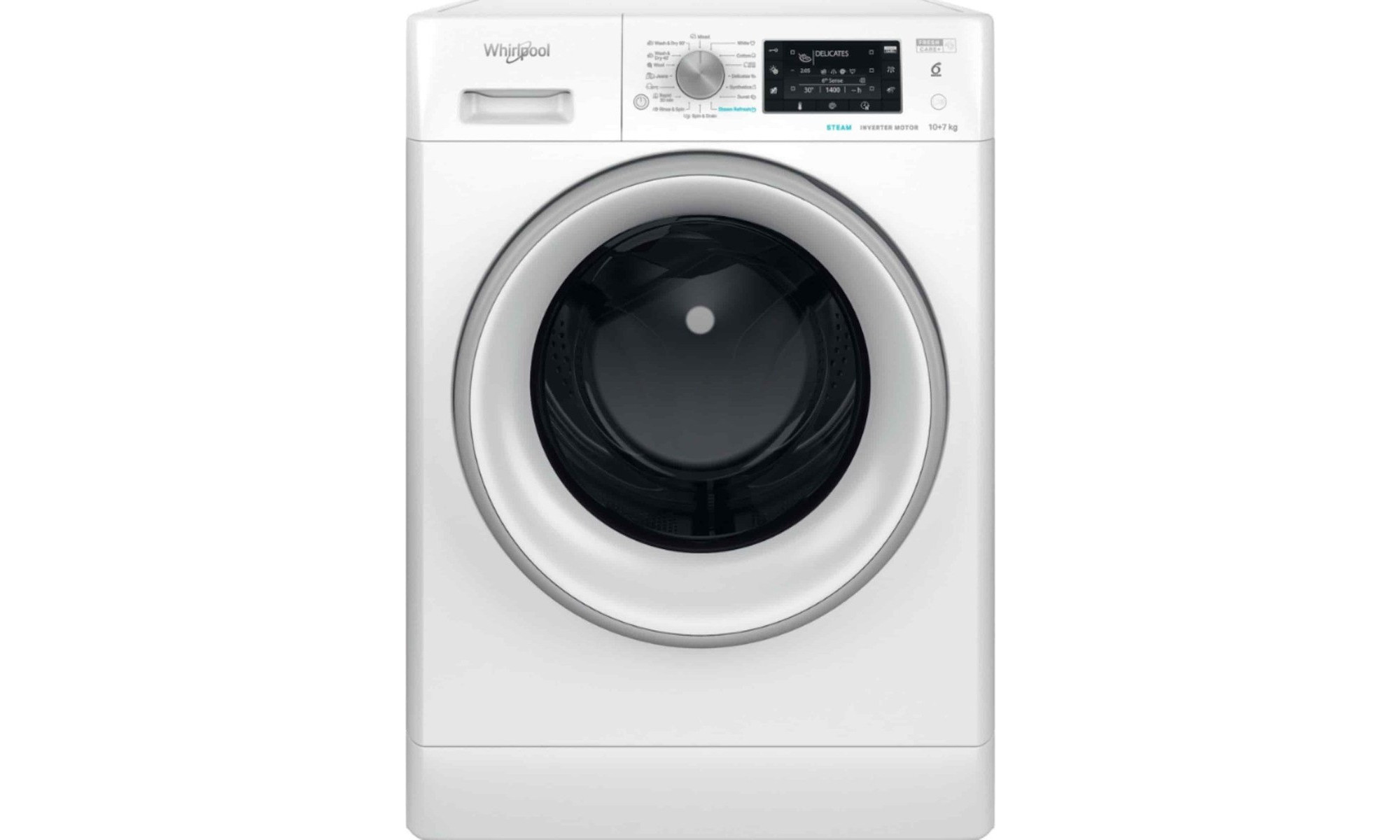 Whirlpool FFWDD 1076258 SV EE Πλυντήριο Στεγνωτήριο Ρούχων 10kg / 7kg 1600 Στροφές