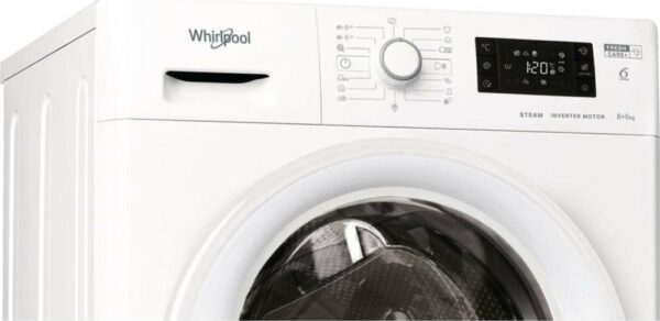 Whirlpool FWDG 861483 WV EU Πλυντήριο Στεγνωτήριο Ρούχων 8kg / 6kg Ατμού 1400 Στροφές