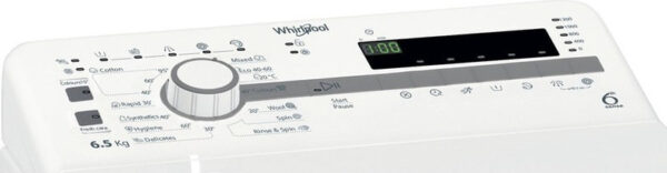 Whirlpool TDLR 65230SS EU/N Πλυντήριο Ρούχων Άνω Φόρτωσης 6.5kg 1200 Στροφών