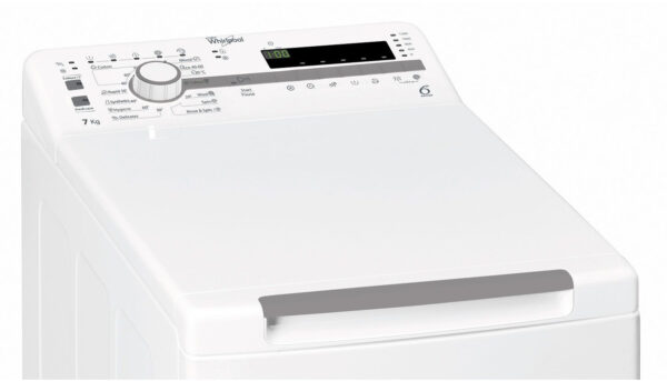 Whirlpool TDLR 7220SS EU/N Πλυντήριο Ρούχων Άνω Φόρτωσης 7kg 1200 Στροφών