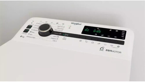 Whirlpool TDLRBX 6252BS Πλυντήριο Ρούχων Άνω Φόρτωσης 6kg 1200 Στροφών