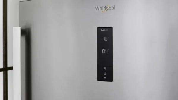 Whirlpool W84TE 72 X AQUA 2 Δίπορτο Ψυγείο 587lt Full No Frost Υ186xΠ84xΒ75cm Inox