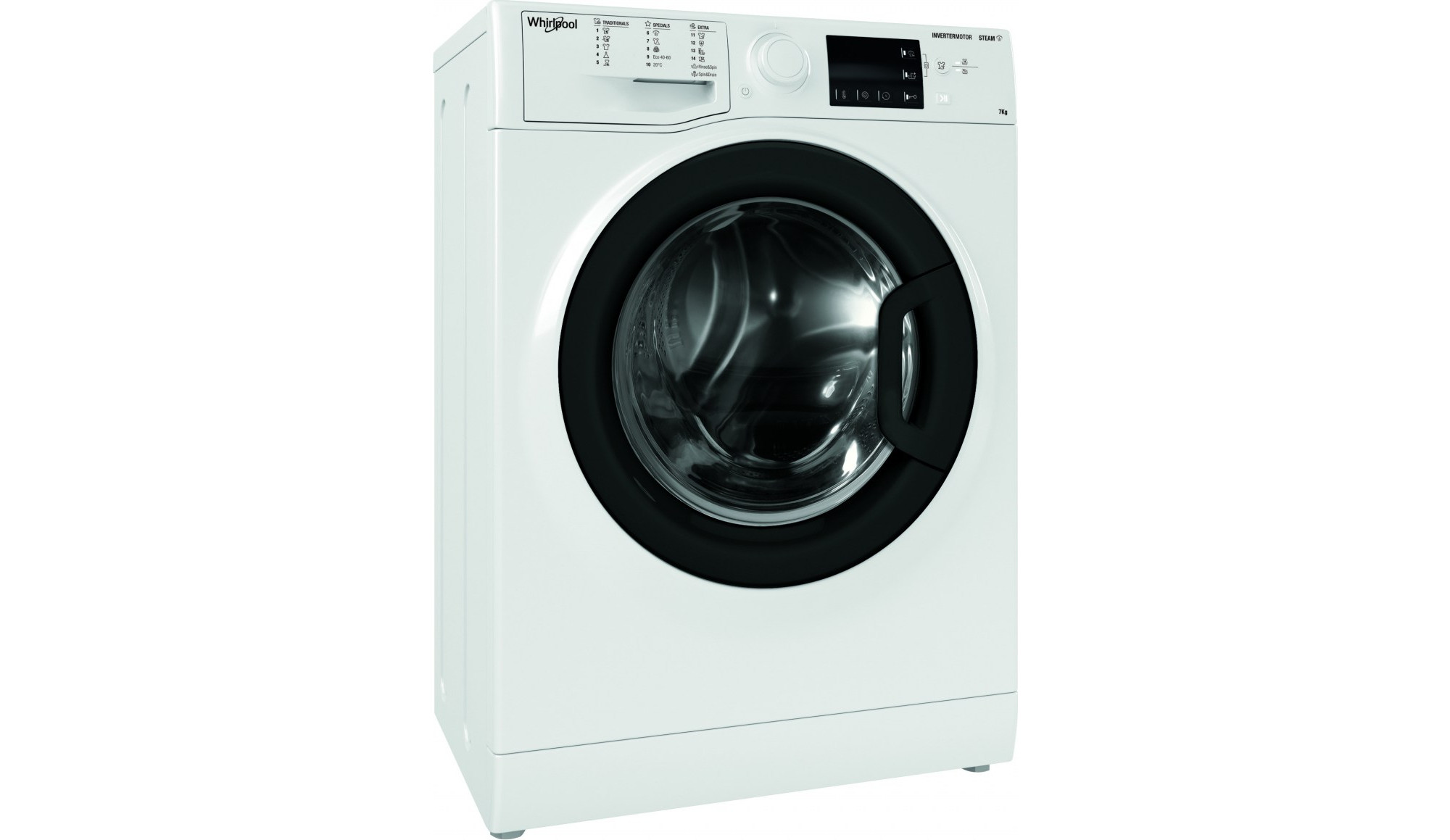 Whirlpool WRSB7259WBEU Πλυντήριο Ρούχων 7kg 1200 Στροφών