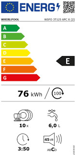 Whirlpool WSFO 3T1256 PCX Ελεύθερο Πλυντήριο Πιάτων 45cm για 10 Σερβίτσια Inox