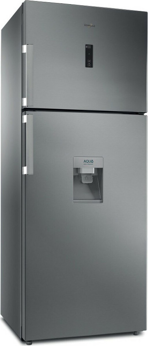 Whirlpool WT70E 831 X Aqua Δίπορτο Ψυγείο 419lt No Frost Υ180xΠ70xΒ72.5cm Inox