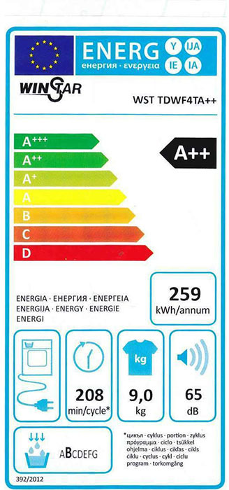 Winstar WST TDWF4TA++ Στεγνωτήριο Ρούχων