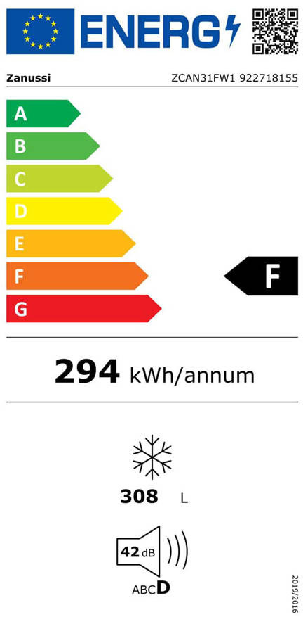 Zanussi ZCAN31FW1 Καταψύκτης Μπαούλο 308lt