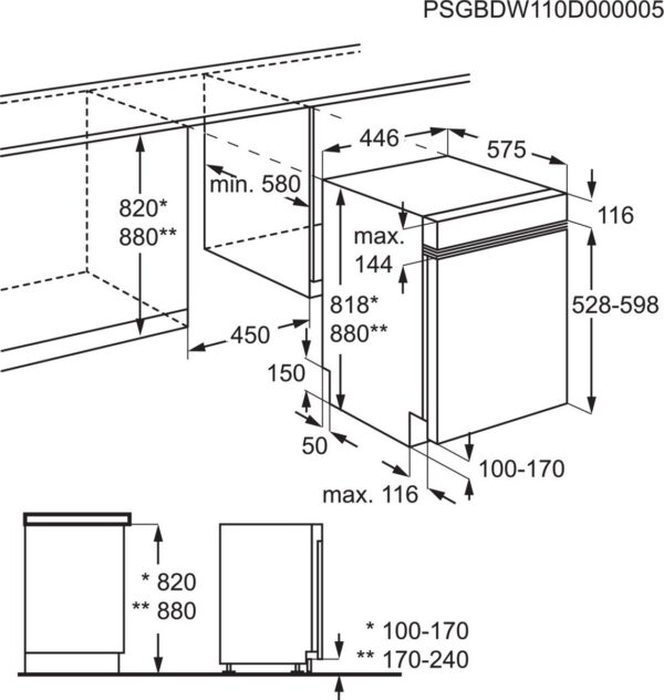 Zanussi ZSSN121X1 Εντοιχιζόμενο Πλυντήριο Πιάτων 44.6cm για 9 Σερβίτσια Λευκό